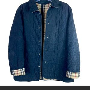 Vintage Burberry London Quilted Jacket Size Medium